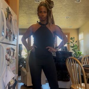 BCBGMaxAzria Black Sleeveless Jumpsuit